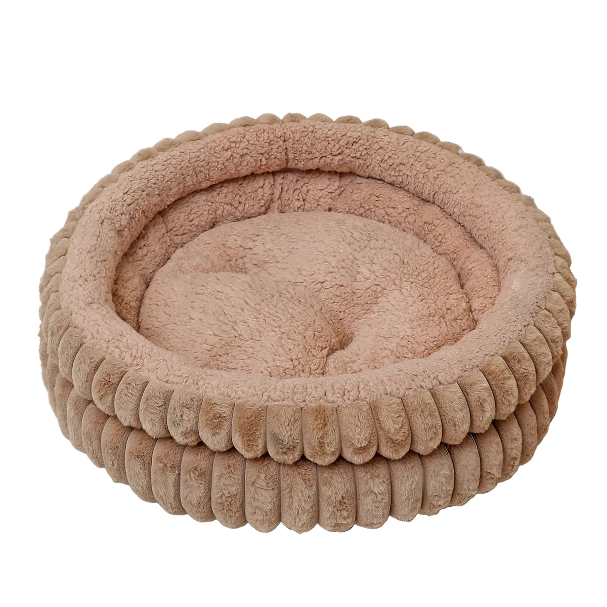 Dongker Dog Donut Bed Double Layer Plush