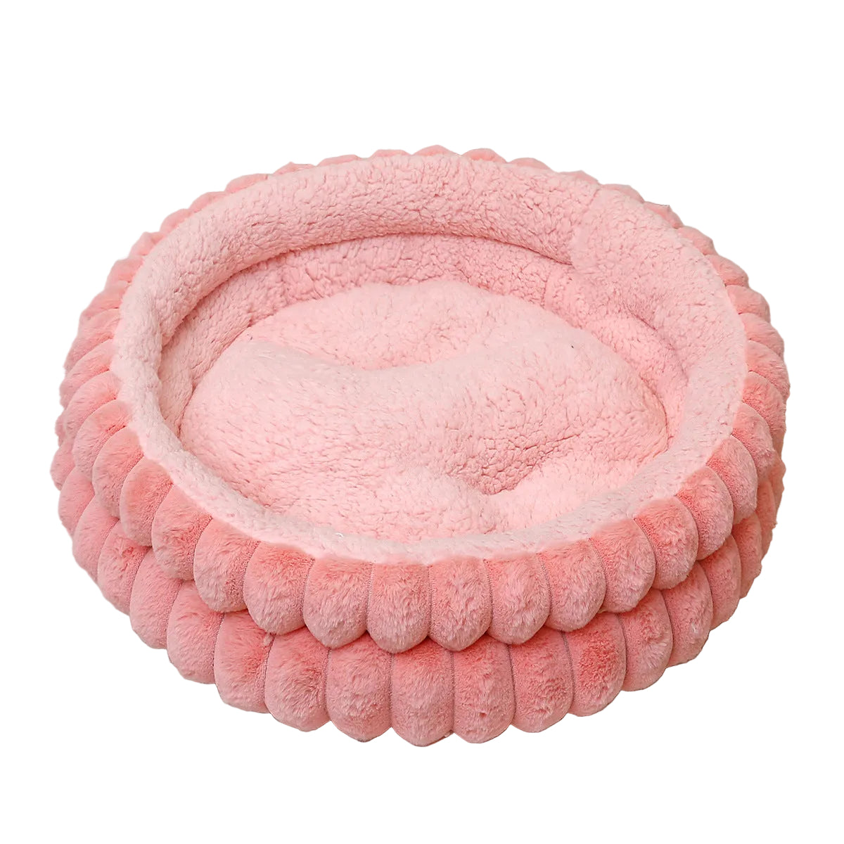 Dongker Dog Donut Bed Double Layer Plush