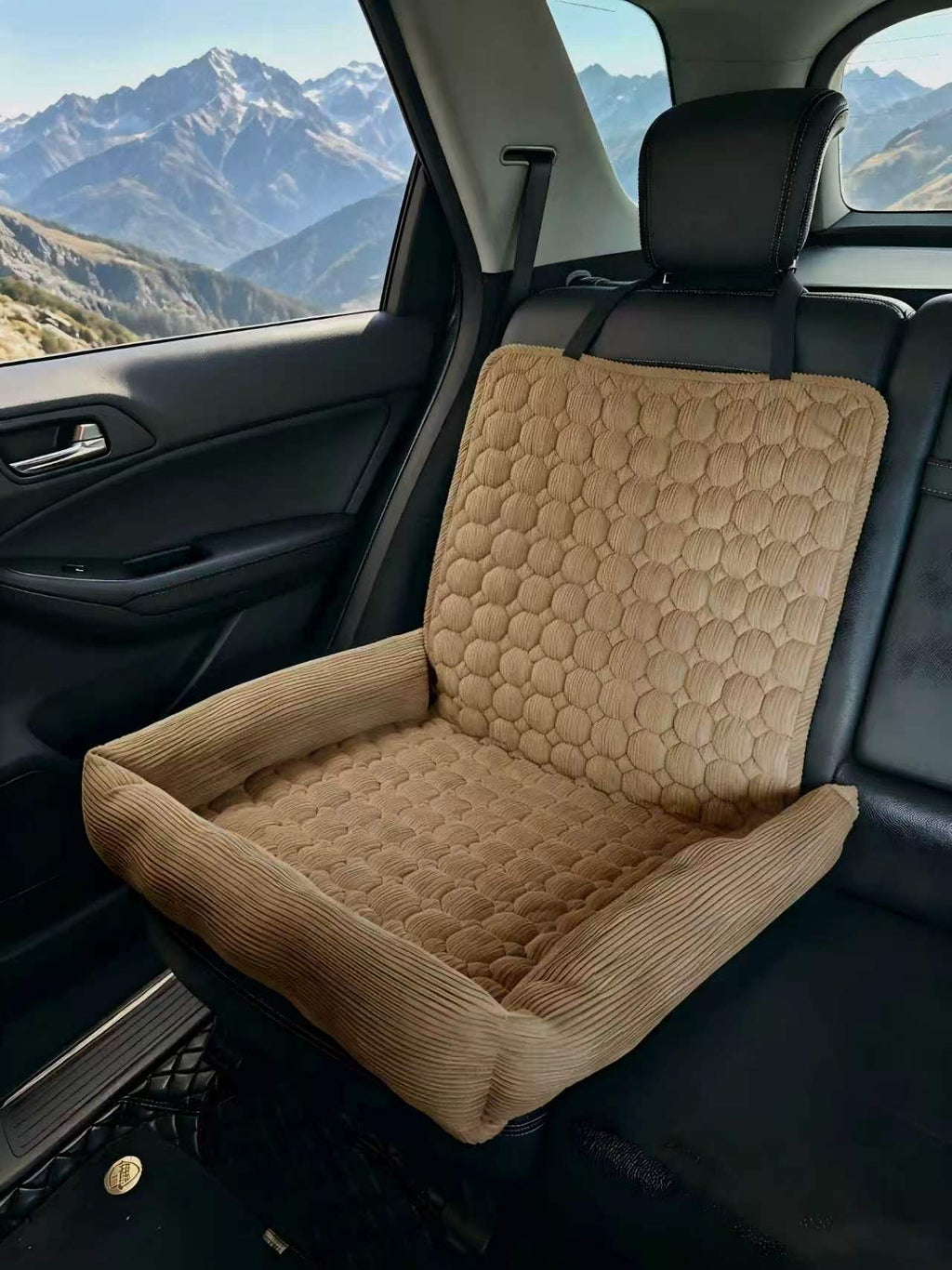 Dongker Small and Medium Dog Car Seat Pad Corduroy PP Cotton