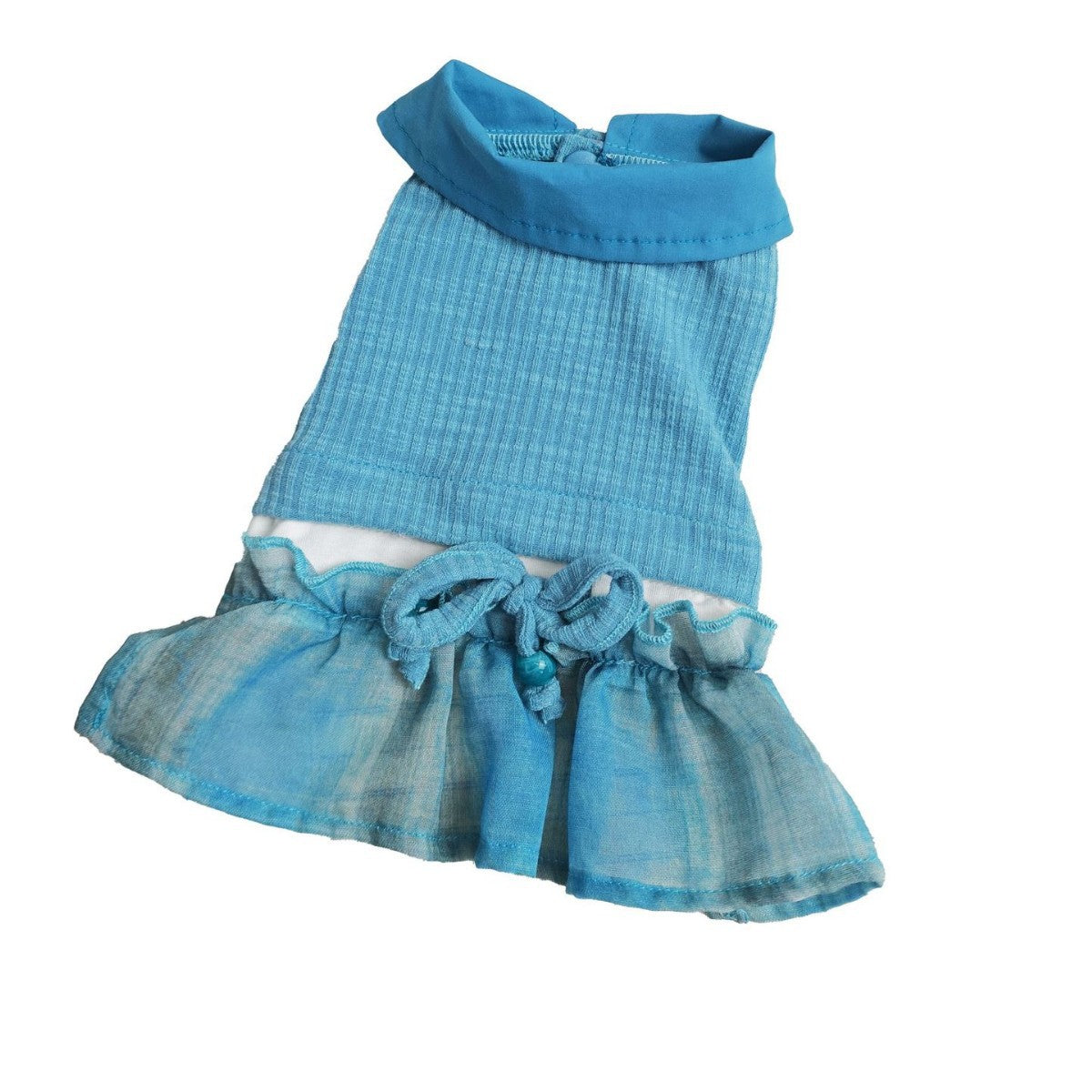 Dongker Cat and Small Dog Dress Ribbed Knit Tulle