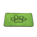 Dongker Pet Chenille Mat Paw Print Bound Edges