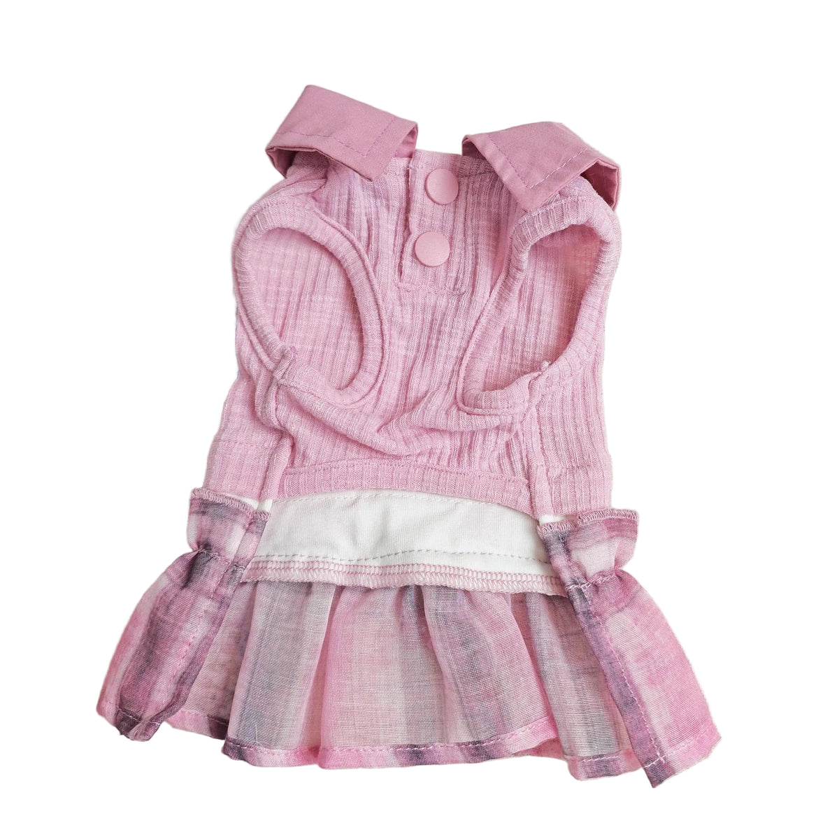 Dongker Cat and Small Dog Dress Ribbed Knit Tulle